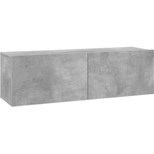 vidaXL 100x30x30cm Concrete Grey Wall TV Cabinet - TV Storage vidaXL 100x30x30cm Concrete Grey Wall TV Cabinet - TV Storage