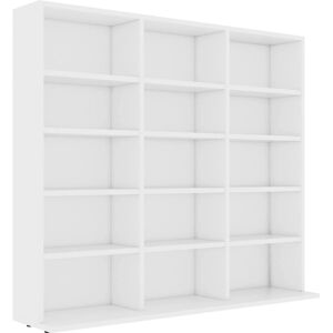 vidaXL 102x23x89.5 cm White CD Cabinet - CD Storage Furniture vidaXL 102x23x89.5 cm White CD Cabinet - CD Storage Furniture