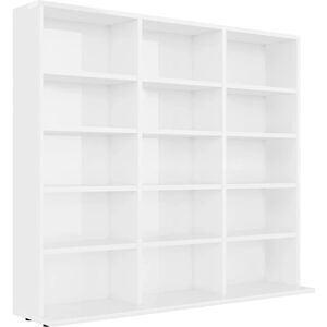 vidaXL CD Cabinet High Gloss White - CD Cabinet vidaXL CD Cabinet High Gloss White - CD Cabinet