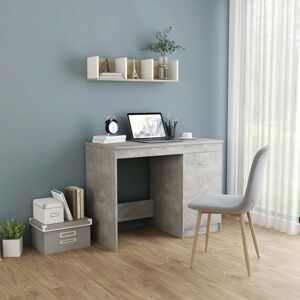 vidaXL 801800 Engineered Wood Desk - Modern Grey - Desk vidaXL 801800 Engineered Wood Desk - Modern Grey - Desk