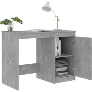 vidaXL 801800 Engineered Wood Desk - Modern Grey - Desk vidaXL 801800 Engineered Wood Desk - Modern Grey - Desk
