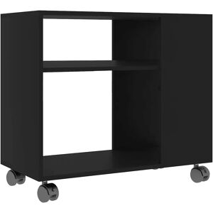 vidaXL Black Side Table 70x35x55 cm Engineered Wood - Side Table vidaXL Black Side Table 70x35x55 cm Engineered Wood - Side Table