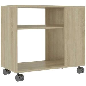 vidaXL Side Table Sonoma Oak Engineered Wood 70x35x55 cm - Side Table vidaXL Side Table Sonoma Oak Engineered Wood 70x35x55 cm - Side Table