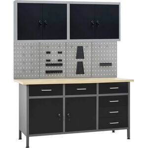 vidaXL Workbench with Wall Panels & Cabinets - Workstation vidaXL Workbench with Wall Panels & Cabinets - Workstation