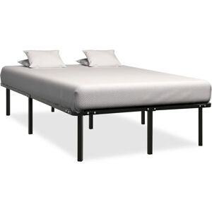 vidaXL Metal Bed Frame with Slats - 160x200 cm - Black - Bed Frame vidaXL Metal Bed Frame with Slats - 160x200 cm - Black - Bed Frame