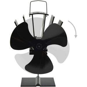 vidaXL Heat Powered Stove Fan - Stove Fan - Black vidaXL Heat Powered Stove Fan - Stove Fan - Black