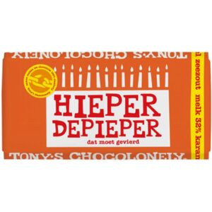 Tony's Chocolonely - Barre de chocolat au lait caramel beurre salé - 180g - Publicité Tony's Chocolonely - Barre de chocolat au lait caramel beurre salé - 180g - Publicité