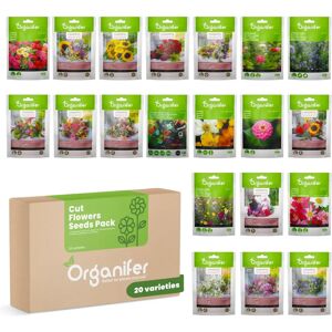 ORGANIFER - Pack de Semences pour Fleurs Coupées - 20 Variétés - Publicité ORGANIFER - Pack de Semences pour Fleurs Coupées - 20 Variétés - Publicité
