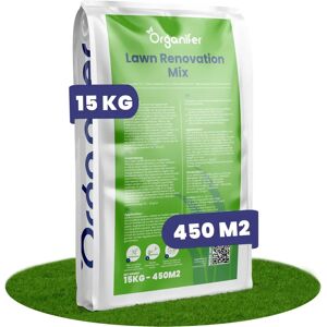 Mélange de Rénovation de Pelouse Organifer - Semences, Fertilisant et Conditionneur - Publicité Mélange de Rénovation de Pelouse Organifer - Semences, Fertilisant et Conditionneur - Publicité