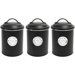 Excellent Houseware Opbevaringsbokser - 3 stk, sort Excellent Houseware Opbevaringsbokser - 3 stk, sort