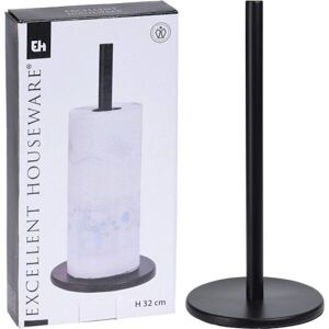 Excellent Houseware Scaffale da Cucina in Metallo Nero per Asciugamani di Carta - Scaffale da Cucina Excellent Houseware Scaffale da Cucina in Metallo Nero per Asciugamani di Carta - Scaffale da Cucina