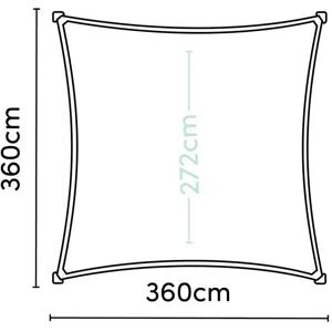 Tissu d'ombre Platinum Coolfit - Noir - 360x360 cm - Publicité Tissu d'ombre Platinum Coolfit - Noir - 360x360 cm - Publicité