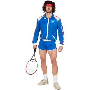 Wilbers Modell 58 Retro Tennis Kostüm für Herren - Blau Wilbers Modell 58 Retro Tennis Kostüm für Herren - Blau
