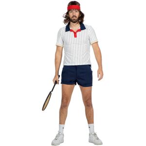 Wilbers Modell 60 Blau-Weiß Retro Tennis Kostüm - Kostüme Wilbers Modell 60 Blau-Weiß Retro Tennis Kostüm - Kostüme