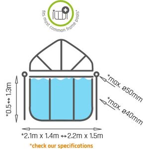 EXIT Pool Dome 220x150cm - Pool Cover EXIT Pool Dome 220x150cm - Pool Cover