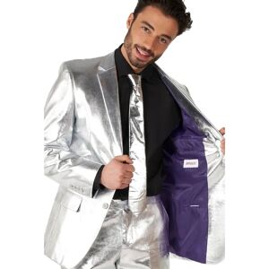 OppoSuits Mr. Shiny Silver Costume - Men’s Suit OppoSuits Mr. Shiny Silver Costume - Men’s Suit
