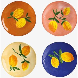 Set de 4 assiettes bleues citron de Klevering - Assiettes - Publicité Set de 4 assiettes bleues citron de Klevering - Assiettes - Publicité