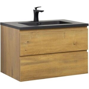 Salle de bain Angela 80cm Rovere Lavabo et Meuble - Kit Salle de Bain - Publicité Salle de bain Angela 80cm Rovere Lavabo et Meuble - Kit Salle de Bain - Publicité