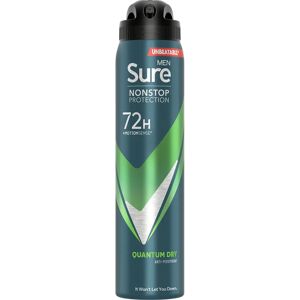 Sure Men Quantum Dry Deodorant - 72h Protection, 3x250ml Sure Men Quantum Dry Deodorant - 72h Protection, 3x250ml