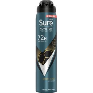 Sure Men Sport Cool Nonstop Protection Deodorant - 72H, 3x250ml Sure Men Sport Cool Nonstop Protection Deodorant - 72H, 3x250ml