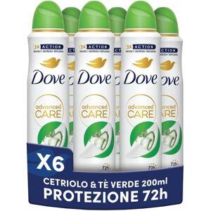 Dove Advanced Care Déodorant Spray Concombre & Thé Vert - Pack de 6 - Publicité Dove Advanced Care Déodorant Spray Concombre & Thé Vert - Pack de 6 - Publicité