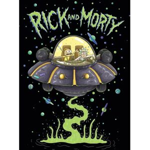 Rick and Morty Fleece Blanket - UFO Space Cruiser Design - Bed Throw - 100x150cm Rick and Morty Fleece Blanket - UFO Space Cruiser Design - Bed Throw - 100x150cm