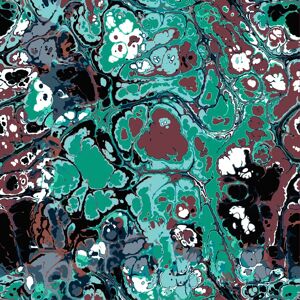 Mondial Tissus - French Terry Printed Paint - Vert - Tissu Mondial Tissus - French Terry Printed Paint - Vert - Tissu