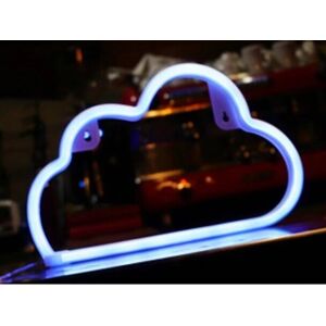 Groenovatie LED Neon Wolk Lamp - 30x19x2cm, Blauw, USB Groenovatie LED Neon Wolk Lamp - 30x19x2cm, Blauw, USB