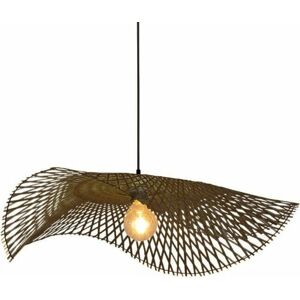 Groenovatie Bamboe Hanglamp - Handgemaakt, Zwart, 55cm Groenovatie Bamboe Hanglamp - Handgemaakt, Zwart, 55cm