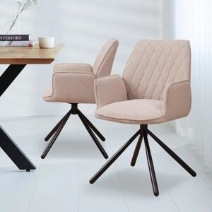 Dimehouse Novan Beige Bouclé Eetkamerstoel - Eetkamerstoel Dimehouse Novan Beige Bouclé Eetkamerstoel - Eetkamerstoel