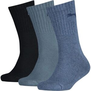 Puma Kinder Socken - 3er Pack - Blau - Crew, Terry-Sohle, Rippbündchen - Sport Junior Puma Kinder Socken - 3er Pack - Blau - Crew, Terry-Sohle, Rippbündchen - Sport Junior
