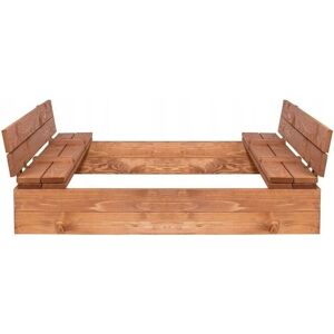 Arenero de madera cuadrado Viking Choice con bancos - Juguetes de jardín Arenero de madera cuadrado Viking Choice con bancos - Juguetes de jardín