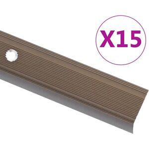 vidaXL Aluminium L-Form Treppenkantenprofile - 15 Stück vidaXL Aluminium L-Form Treppenkantenprofile - 15 Stück