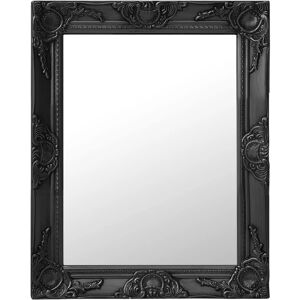 vidaXL Wall Mirror Baroque Style 50x60 cm Black vidaXL Wall Mirror Baroque Style 50x60 cm Black