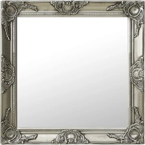 vidaXL Wall Mirror Baroque Style 60x60 cm Silver vidaXL Wall Mirror Baroque Style 60x60 cm Silver