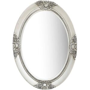 vidaXL Wall Mirror Baroque Style 50x70 cm Silver vidaXL Wall Mirror Baroque Style 50x70 cm Silver