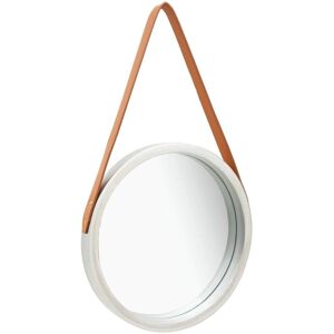 vidaXL Wandspiegel mit Riemen 40 cm Silber - Wandspiegel vidaXL Wandspiegel mit Riemen 40 cm Silber - Wandspiegel