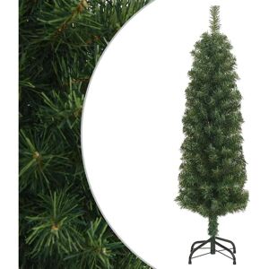 vidaXL Slim Artificial Christmas Tree with Stand Green 150 cm PVC - Christmas Tree vidaXL Slim Artificial Christmas Tree with Stand Green 150 cm PVC - Christmas Tree