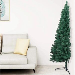 vidaXL Artificial Half Christmas Tree with Stand Green - Christmas Tree vidaXL Artificial Half Christmas Tree with Stand Green - Christmas Tree