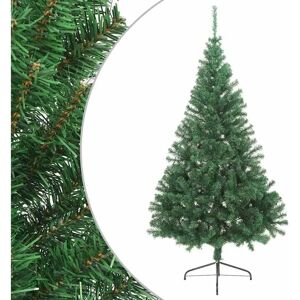 vidaXL Artificial Half Christmas Tree with Stand Green PVC - Christmas Tree vidaXL Artificial Half Christmas Tree with Stand Green PVC - Christmas Tree