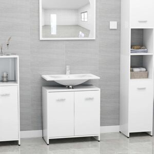 vidaXL Szafka łazienkowa Błyszcząca Biała 60x33x61cm - Przechowywanie w łazience vidaXL Szafka łazienkowa Błyszcząca Biała 60x33x61cm - Przechowywanie w łazience