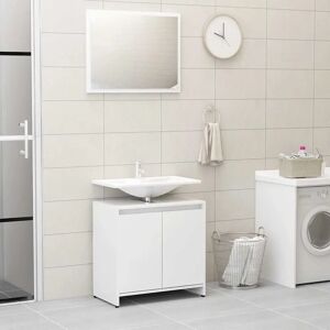 vidaXL Bathroom Furniture Set High Gloss White - Bathroom Set vidaXL Bathroom Furniture Set High Gloss White - Bathroom Set