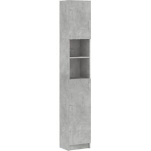 vidaXL Bathroom Cabinet Concrete Grey Engineered Wood - 32x25.5x190 cm Storage vidaXL Bathroom Cabinet Concrete Grey Engineered Wood - 32x25.5x190 cm Storage