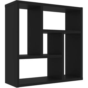 vidaXL Wall Shelf Black - 45.1x16x45.1 cm - Wall Shelf vidaXL Wall Shelf Black - 45.1x16x45.1 cm - Wall Shelf