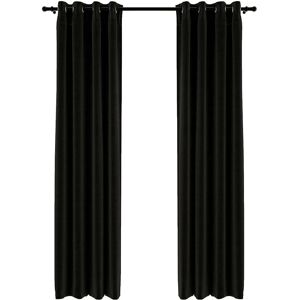 vidaXL Anthracite Linen Look Blackout Curtains - Curtains vidaXL Anthracite Linen Look Blackout Curtains - Curtains