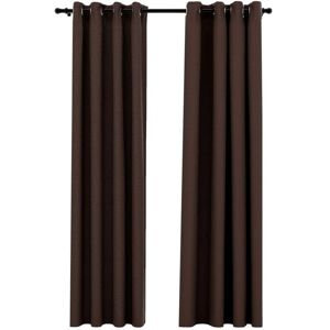 vidaXL Linen-Look Blackout Curtains - 2pcs Taupe 140x245cm vidaXL Linen-Look Blackout Curtains - 2pcs Taupe 140x245cm