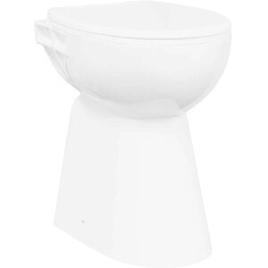 vidaXL Hochrandloses WC mit Soft-Close 7 cm höher Keramik weiß vidaXL Hochrandloses WC mit Soft-Close 7 cm höher Keramik weiß
