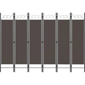 vidaXL 6-Panel Room Divider Anthracite Folding Panel Screen - Room Divider vidaXL 6-Panel Room Divider Anthracite Folding Panel Screen - Room Divider