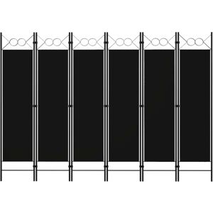 vidaXL 6-Panel Room Divider Black 240x180 cm - Room Divider vidaXL 6-Panel Room Divider Black 240x180 cm - Room Divider