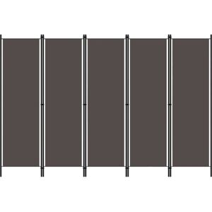 vidaXL 5-Panel Room Divider Anthracite - Room Divider vidaXL 5-Panel Room Divider Anthracite - Room Divider